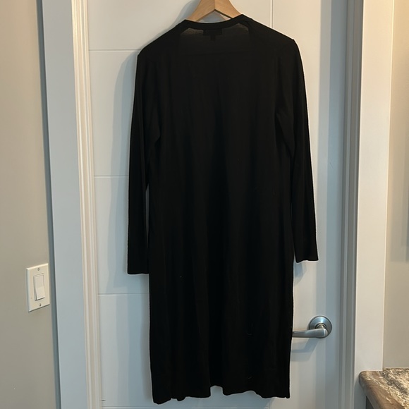 LORD & TAYLOR Black Merino Wool Duster - Picture 2 of 6